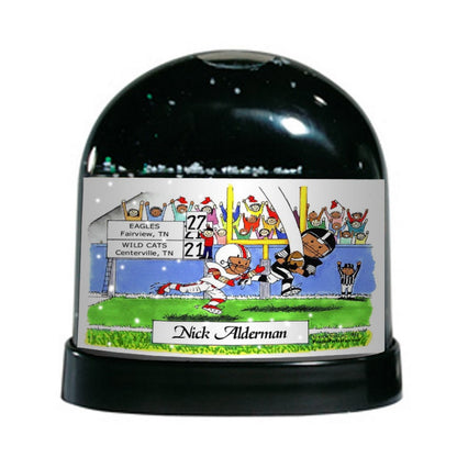 Football Player, Male - Friendly Folks Personalized Snow Globe