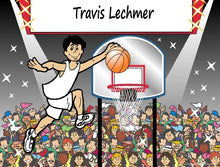Basketball Player (white uniform), Male - NTT Personalized Snow Globe