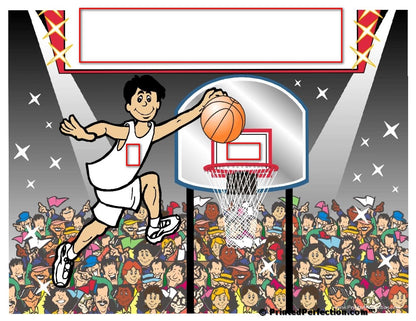 Basketball Player (white uniform), Male - NTT Personalized Snow Globe