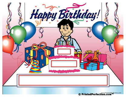 Birthday Party, Male - NTT Personalized Snow Globe