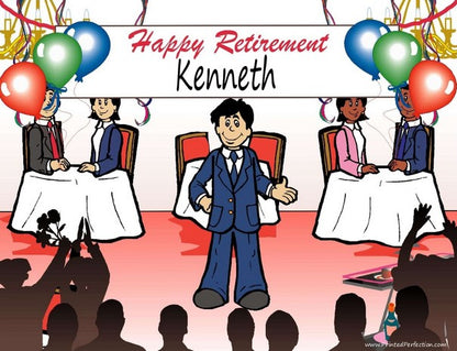 Retirement Party, Male - NTT Personalized Snow Globe