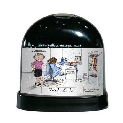 Hair Stylist, Female - Friendly Folks Personalized Snow Globe