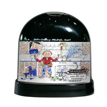 Handyman, Contractor, Carpenter - Friendly Folks Personalized Snow Globe