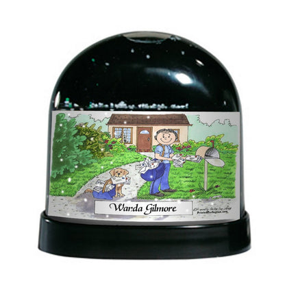 Postal Carrier, Female - Friendly Folks Personalized Snow Globe
