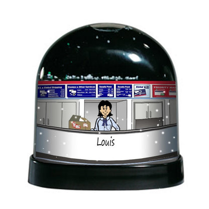 postal-office-worker-female-ntt-perosnalized-snow-globe