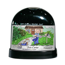 Postal Carrier, Male - Friendly Folks Personalized Snow Globe