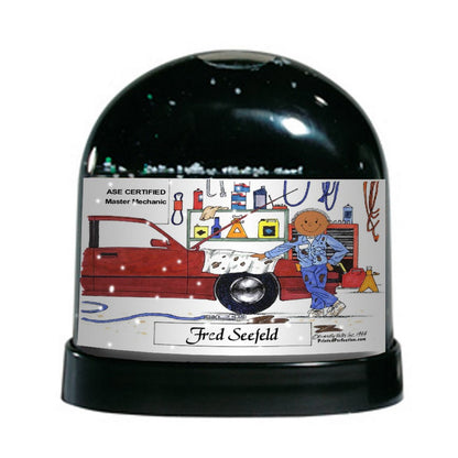 Auto Mechanic, Male - Friendly Folks Personalized Snow Globe