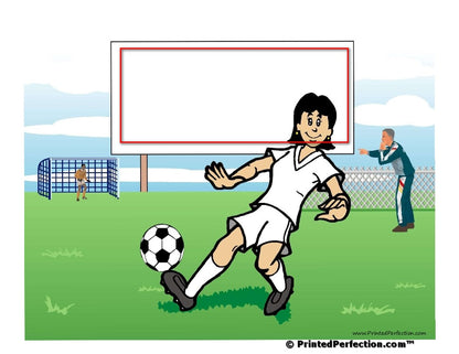 Soccer Player (white uniform), Female - NTT Personalized Snow Globe