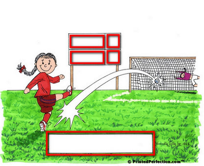 Soccer Player (standard uniform), Female - Friendly Folks Personalized Snow Globe