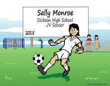 Soccer Player (white uniform), Female Youth - NTT Personalized Snow Globe