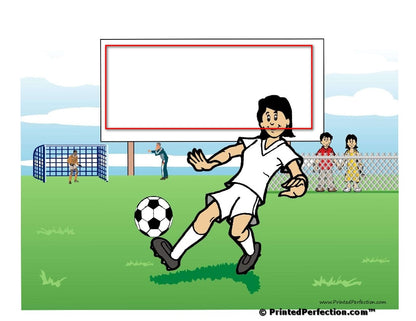 Soccer Player (white uniform), Female Youth - NTT Personalized Snow Globe