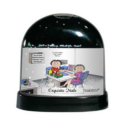 Manicurist, Female - Friendly Folks Personalized Snow Globe