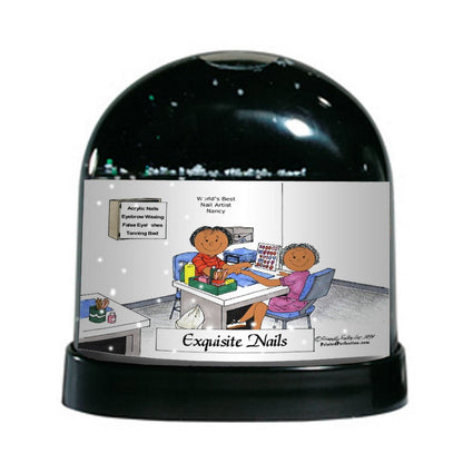 Manicurist, Female - Friendly Folks Personalized Snow Globe