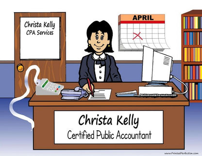 Accountant, Bookkeeper, Female - NTT Personalized Snow Globe
