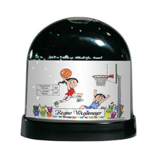 Basketball Player (standard uniform), Female - Friendly Folks Personalized Snow Globe
