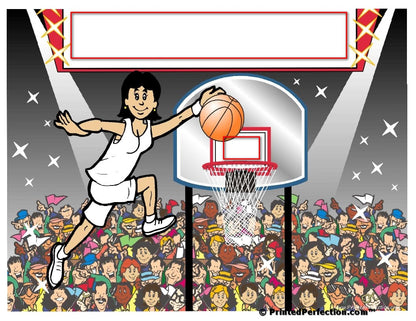Basketball Player (white uniform), Female - NTT Personalized Snow Globe