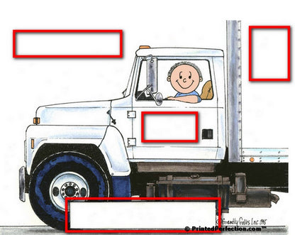 Truck Driver - Local Delivery, Male - Friendly Folks Personalized Snow Globe
