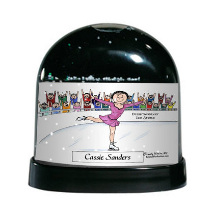 Ice Skater, Female - Friendly Folks Personalized Snow Globe