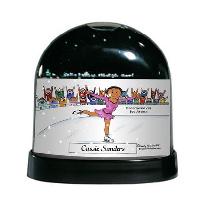 Ice Skater, Female - Friendly Folks Personalized Snow Globe