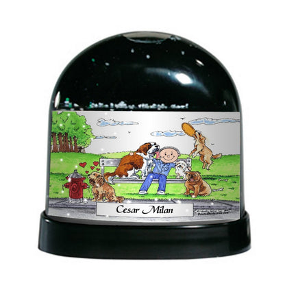 Dog Lover, Male - Friendly Folks Personalized Snow Globe