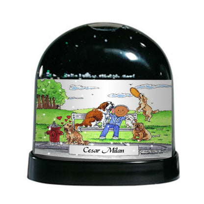 Dog Lover, Male - Friendly Folks Personalized Snow Globe