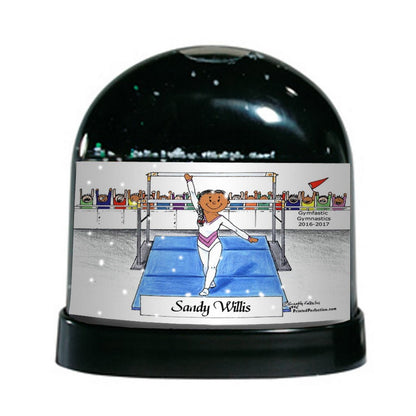 Gymnastics, Gymnast, Female - Friendly Folks Personalized Snow Globe