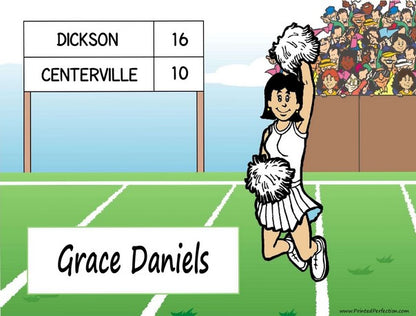 Cheerleader, Female - NTT Personalized Snow Globe