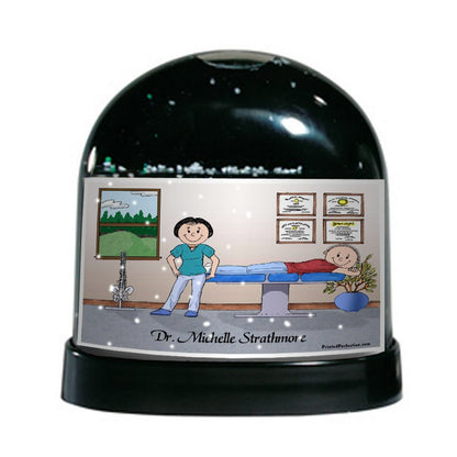 Chiropractor, Female - Friendly Folks Personalized Snow Globe