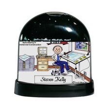 Architect, Engineer, Male - Friendly Folks Personalized Snow Globe