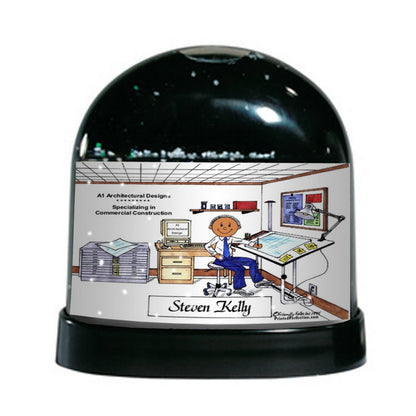 Architect, Engineer, Male - Friendly Folks Personalized Snow Globe
