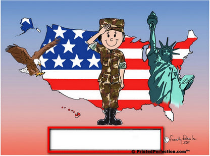 US Army Soldier, Female - Friendly Folks Personalized Snow Globe