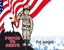 US Army Soldier, Male - NTT Personalized Snow Globe