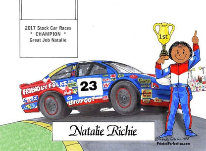 Race Car Driver - Stock, Female - Friendly Folks image 1