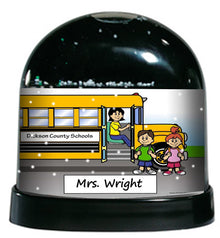 school-bus-driver-female-ntt-personalized-snow-globe