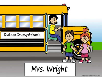 School Bus Driver, Female - NTT Personalized Snow Globe