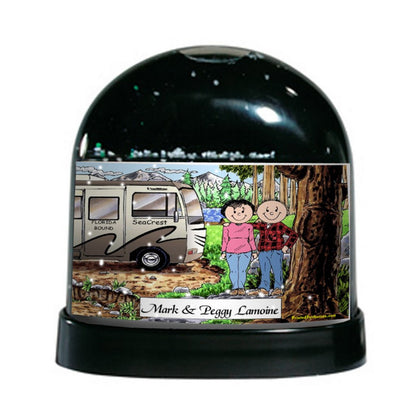 RV Lovers, Motorhome - Friendly Folks Personalized Snow Globe