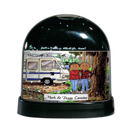 RV Lovers, Motorhome - Friendly Folks Personalized Snow Globe