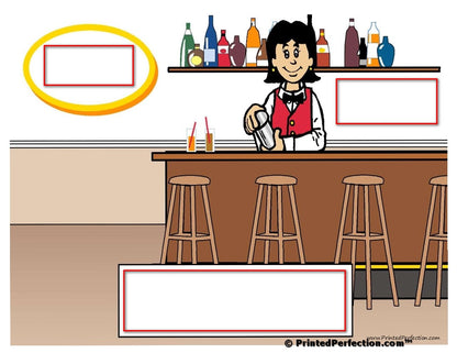 Bartender, Female - NTT Personalized Snow Globe
