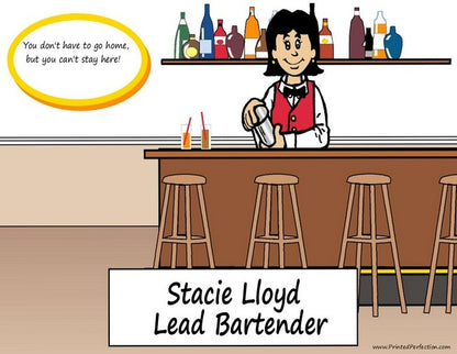 Bartender, Female - NTT Personalized Snow Globe