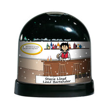 Bartender, Female - NTT Personalized Snow Globe