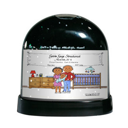 New Baby Boy - Friendly Folks Personalized Snow Globe