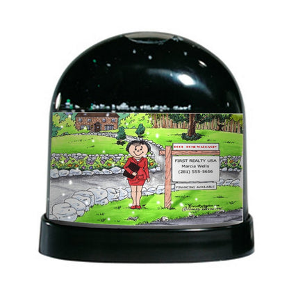 Realtor, Real Estate Agent - Female - Friendly Folks Personalized Snow Globe