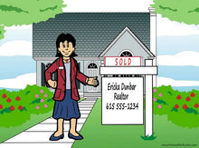Realtor, Real Estate Agent - Female - NTT Personalized Snow Globe