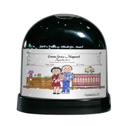 New Baby Girl - Friendly Folks Personalized Snow Globe