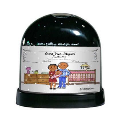New Baby Girl - Friendly Folks Personalized Snow Globe