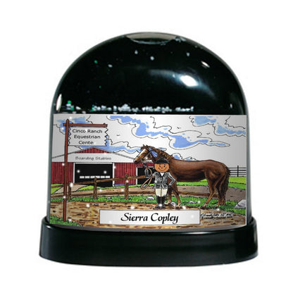 Horse Lover, Female - Friendly Folks Personalized Snow Globe