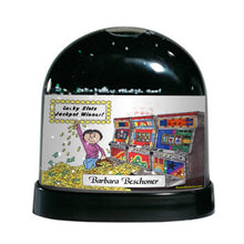 Gambler - Slots, Female - Friendly Folks Personalized Snow Globe