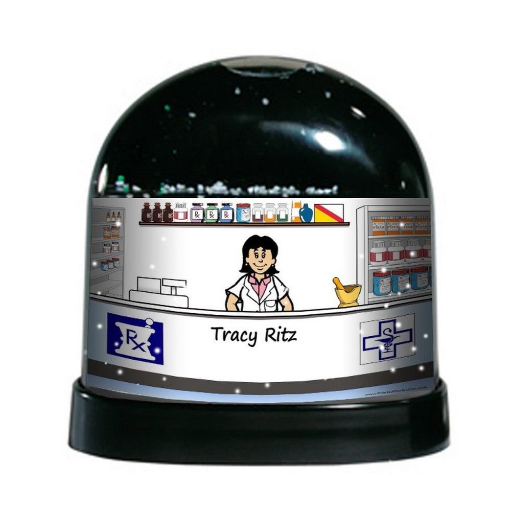 pharmacist-female-ntt-personalized-snow-globe