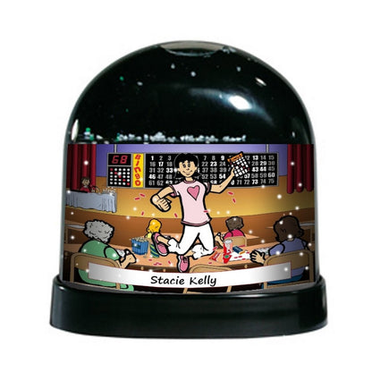 Bingo Player, Female - NTT Personalized Snow Globe