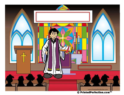 Priest, Male - NTT Personalized Snow Globe